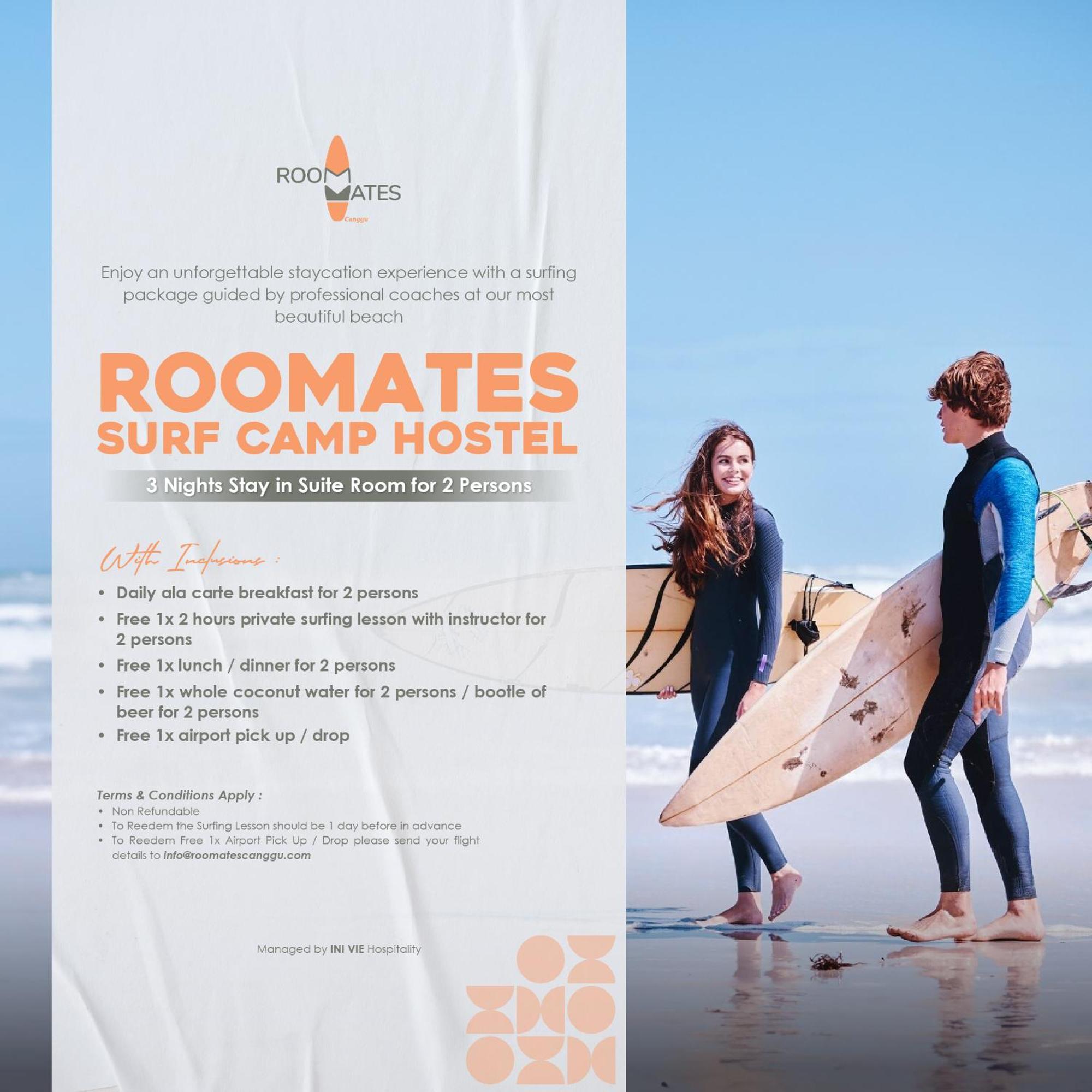 Roomates Surf Camp Canggu By Ini Vie Hospitality Habitación foto